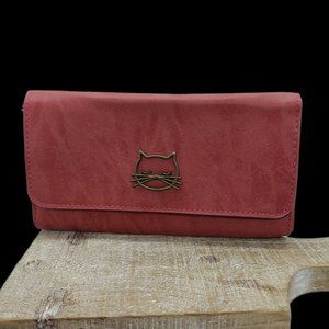 Mossimo Supply Co. Wallet with Bronze Cat Face on The Front